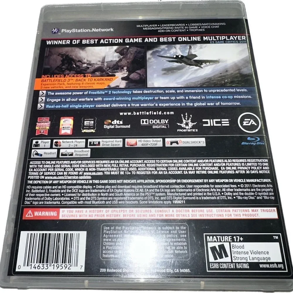 Battlefield 3 - Limited Edition (Sony PlayStation 3 PS3) *COMPLETE - TESTED‎